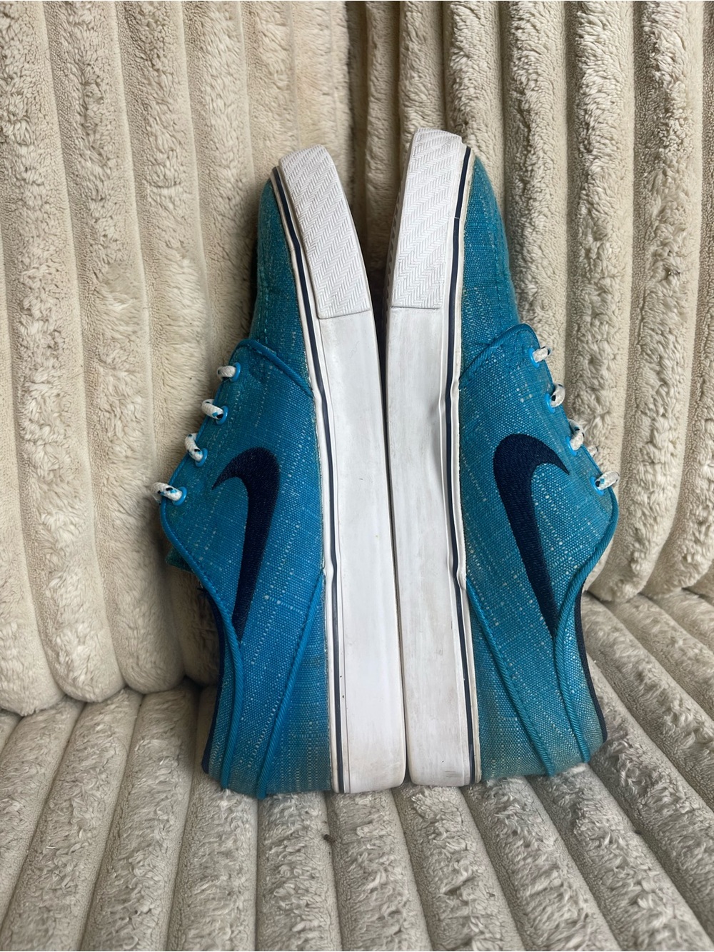 Nike SB Stefan Janoski Blue Canvas Skate Shoes Men’s Size 5 Youth - Picture 4 of 9
